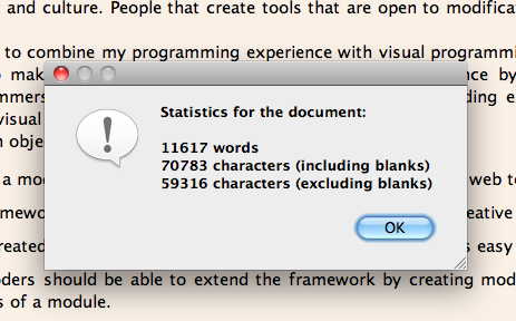 word count