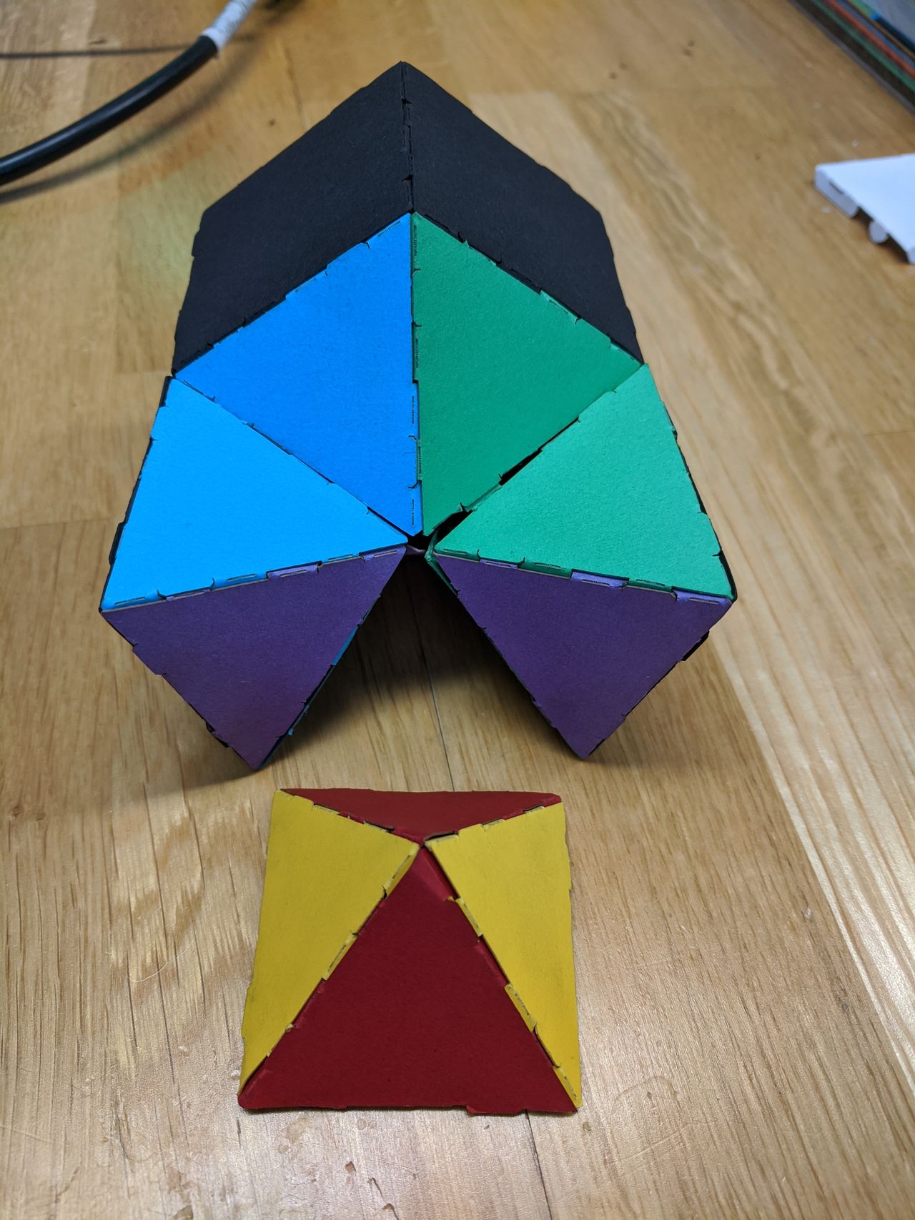 Cardstock polyhedra examples