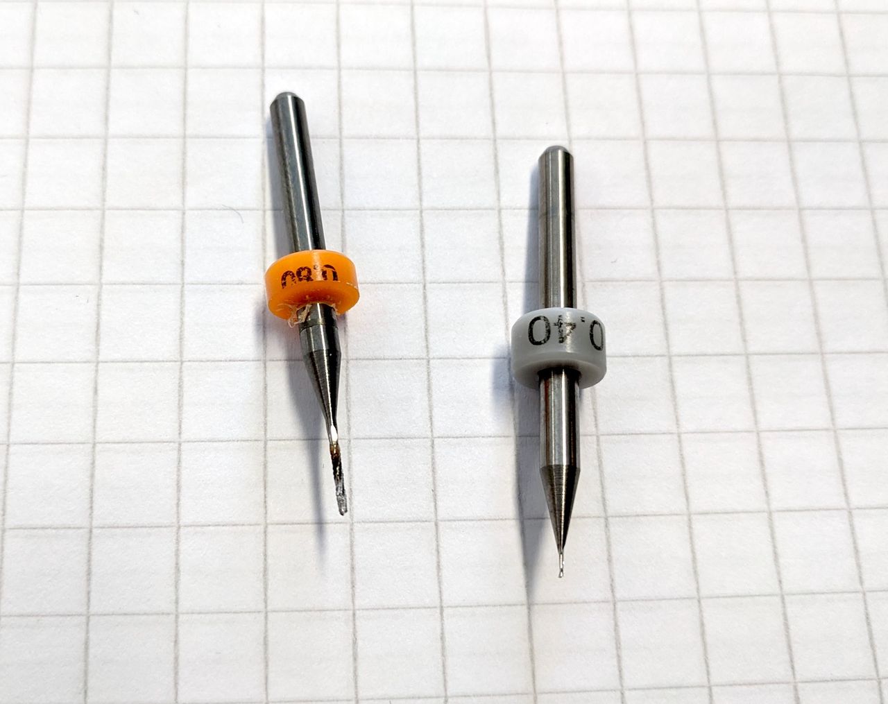 Tiny router bits for PCB mill.