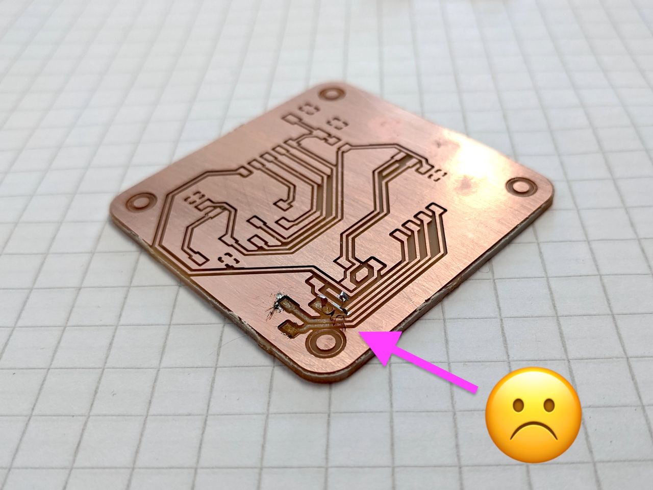 Fail pulled up traces.